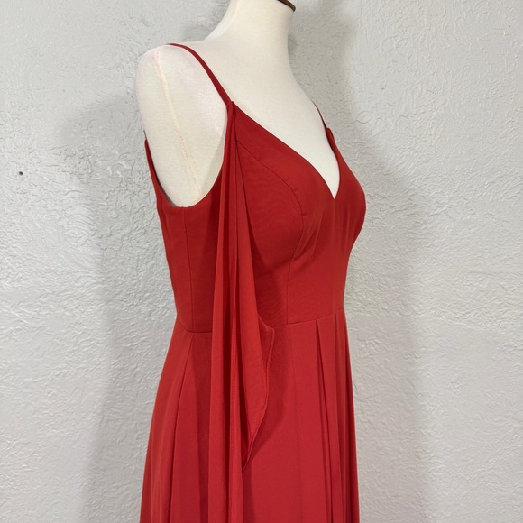 silk midi bridesmaid dresses Green Silk Satin Spaghetti Strap Mismatched Column Tea Length Bridesma –  clover sew main image 1